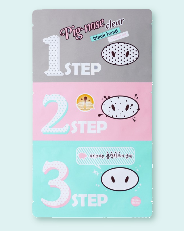 Pooride kolmeastmeline puhastusvahend Holika Holika Pig Nose Clear Black Head 3-Step
